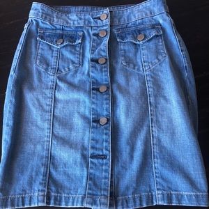 High wasted button up All Saints skirt